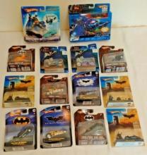 14 Vintage Batman Hot Wheels Mattel MOC Car Lot 1989 Batmobile Duck Joker Riddler Hero Die Cast DC