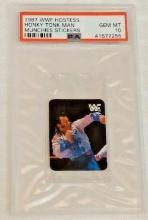 Vintage 1987 Hostess Sticker Honky Tonk Man Rookie Card RC PSA GRADED 10 GEM MINT WWE Slabbed