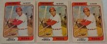 Vintage 1974 Topps MLB Baseball Card #230 Tony Perez 3 Different Color Variation Lot Reds HOF Expos