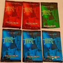 6 Unopened Factory Sealed Pack Lot Star Wars Young Jedi Council Card Game CCG Green Blue Red