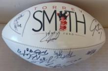 Torrey Smith Foundation Wilson Full Size NFL Football Cam Newton Multi Sign-ed Auto
