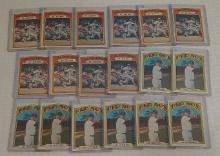 18 Vintage 1972 Topps MLB Card Bulk Dealer Lot #37 Carl Yastrzemski #38 Sox Base IA Baseball