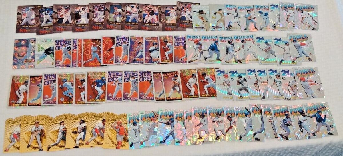 67 Topps MLB Baseball Insert Card Lot Stars HOFers Near Sets 1997 1999 Ripken Bonds Gwynn Arod