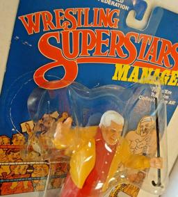Vintage WWF LJN Wrestling Figure MOC Classy Freddie Blassie w/ Cane WWE Poster Bio Manager 1980s Toy