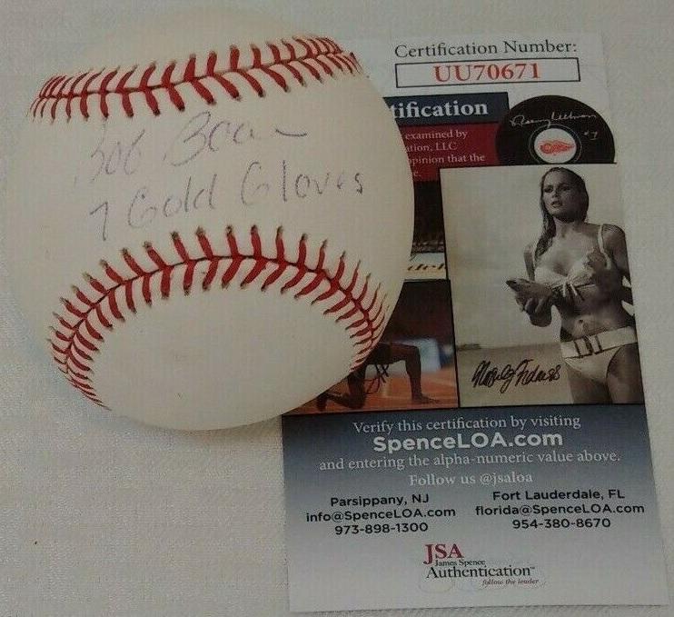 Bob Boone Signed Autographed ROMLB Baseball Selig JSA COA 7 Gold Gloves Inscription MLB Ball