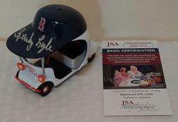 1/1 Sparky Lyle Autographed Signed MLB Baseball JSA Die Cast Dugout Car Boston Red Sox Metal