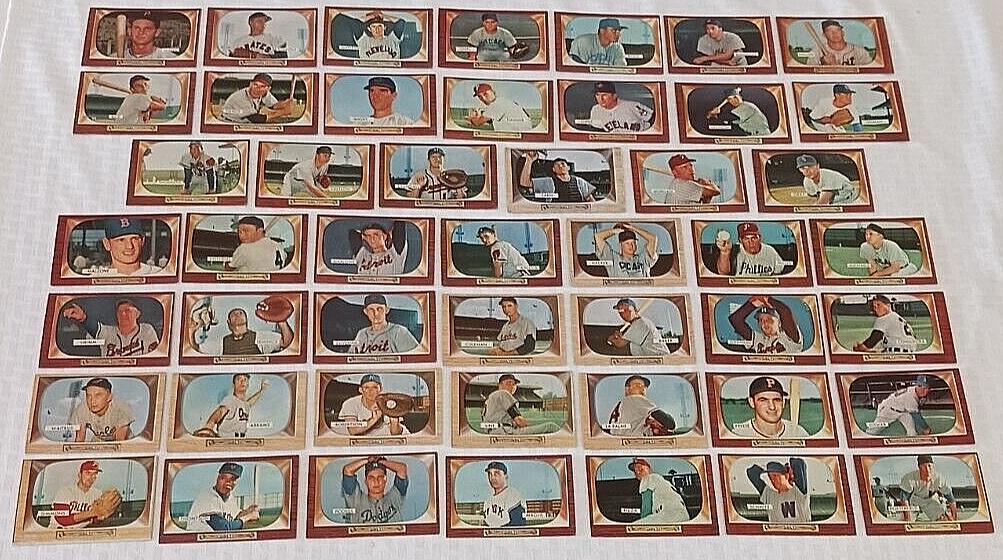 48 Different Vintage 1955 Bowman MLB Baseball Card Lot Solid Grade Starter Set