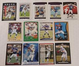 13 Different NFL Football Card Lot All Chrome Topps Bowman Peyton Manning Colts Broncos HOF No RC