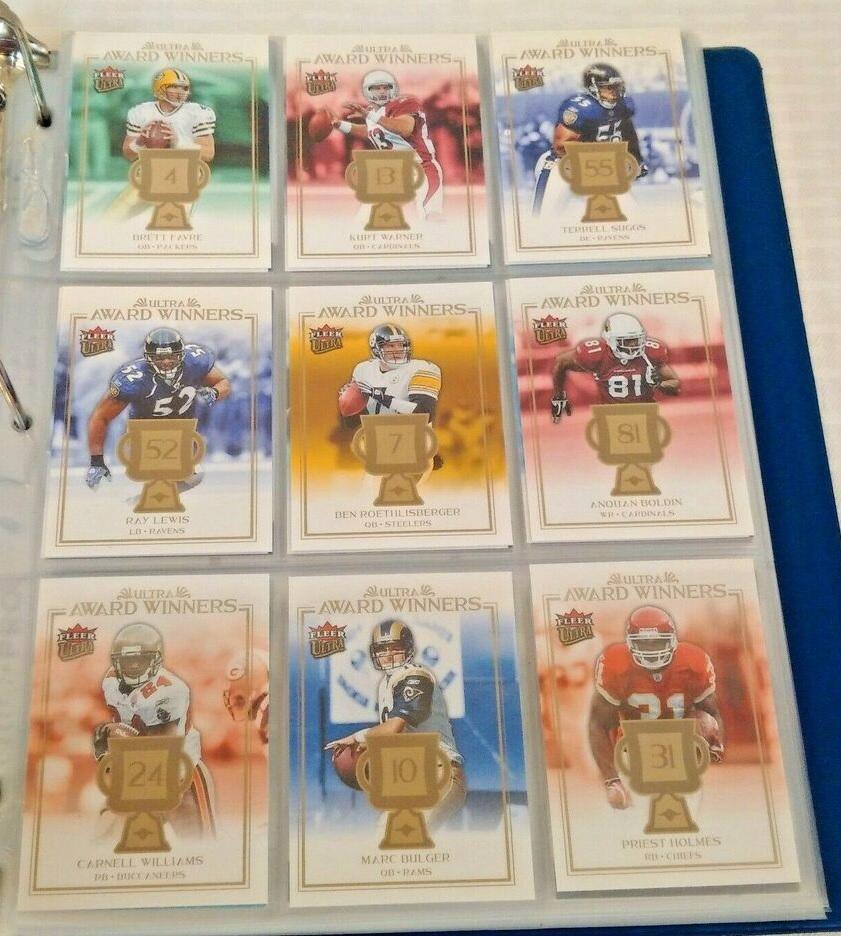 2006 Fleer Ultra NFL Football Card Near Complete Set #1-263 Missing 8 NRMT w/ 173 Insert Cards Brady