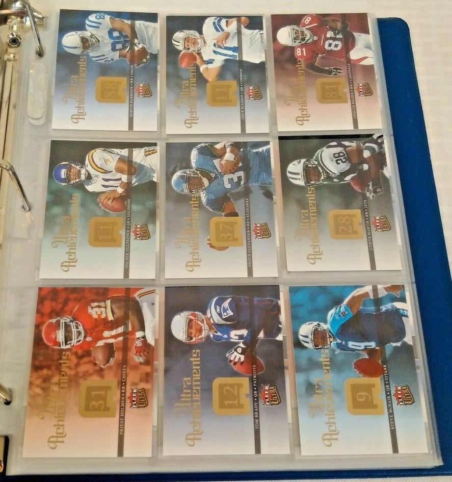 2006 Fleer Ultra NFL Football Card Near Complete Set #1-263 Missing 8 NRMT w/ 173 Insert Cards Brady