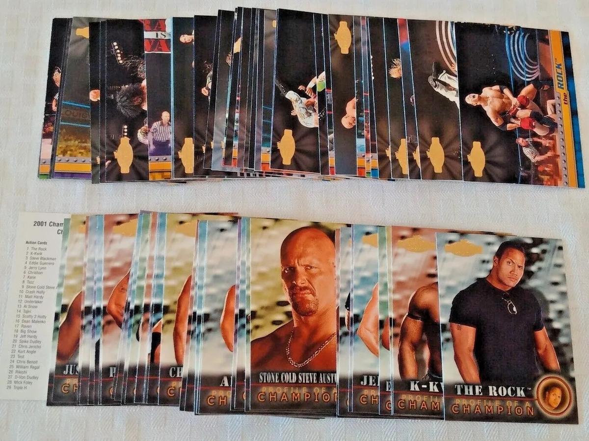 Vintage 2001 WWF Fleer Championship Clash Complete 80 Card Set Austin Rock Eddie HHH WWE