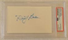 Dusty Baker Autographed Signed PSA Slabbed Index Card Astros MLB Baseball Giants Dodgers Hi Five