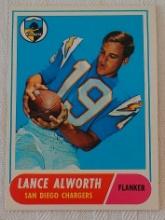 Vintage 1968 Topps NFL Football Card #193 Lance Alworth Chargers HOF Sharp NRMT Pack Fresh