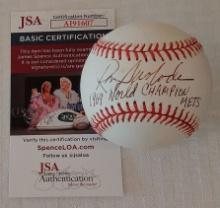 Ron Swoboda Autographed Signed ROMLB Baseball JSA 1969 Mets Champs Inscription MLB