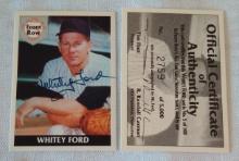 1990s Front Row MLB Baseball Autographed Signed Card Whitey Ford Yankees HOF COA