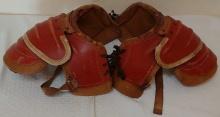 Vintage 1946 Game Used? NFL Football Shoulder Pads Jim Jones Detroit Lions GU Red 40F Rare