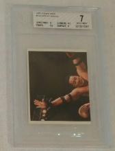 1997 Panini WWF Sticker Rookie RC #123 The Rock Rocky Maivia BGS GRADED 7 NRMT WWE Slabbed Wrestling