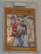 2008 Topps Chrome NFL Football Gold Refractor Card 181/199 Kurt Warner Uncirculated Cardinals HOF