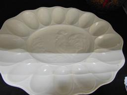 Ceramc Soup Tureen W/ Plastic Ladle, Ceramic Rooster Themed Deviled Egg