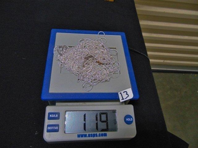 119 Grams Of Sterling Silver Necklaces & Etc.