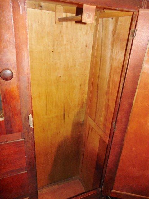 Antique Red Wood Wardrobe