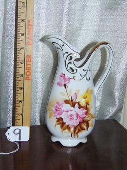 Vtg 1950's Authentic Kasuga Ware Hand Crafted Porcelain Pitcher