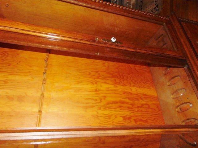 Vtg Solid Wood Gun Cabinet