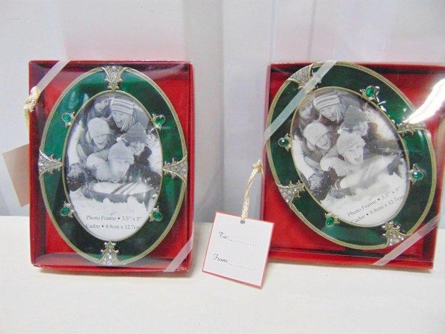 Lot Of 3 Christmas Themed Picture Frames