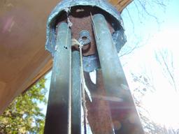 Vtg Cast Iron W/ Copper Tubes Wind Chime