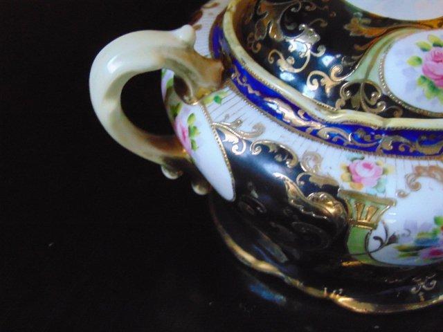 Antique Pre 1922 Noritake Nippon Double Handle Biscuit / Tea Jar W/ Lid