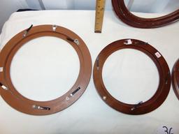 Lot Of 5 Vtg Solid Wood Round Picture Frames