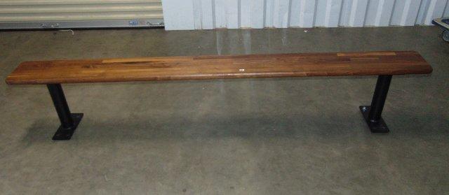 Solid Wood W/ Steel Base 8 Foot Long Locker Bench LOCAL PICK UP ONLY