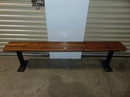 Solid Wood W/ Steel Base 6 Foot Long Locker Bench LOCAL PICK UP ONLY
