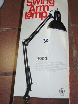 Never Used Swing Arm Lamp W/ Hardware & Box