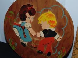 2 Hand Made Wooden Pictures For Kid's Room