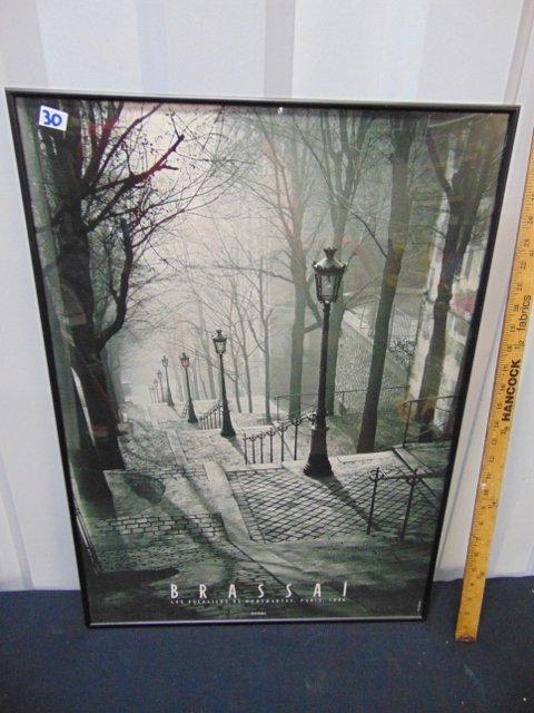 Vtg 1988 Poster Print For A 1936 Showing By Brassai In Paris, France LOCAL PICK UP ONLY