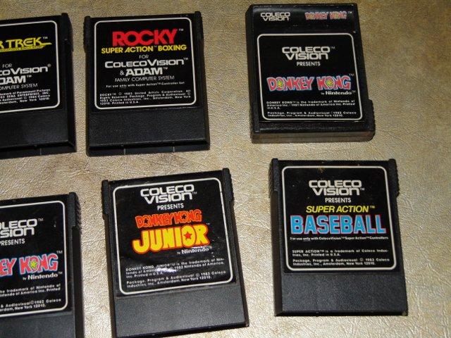 10 Vtg 1983 & 1984 Coleco Vision Video Games & 1 Activision Game