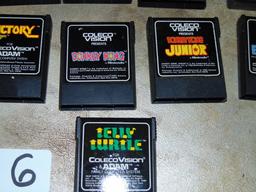 10 Vtg 1983 & 1984 Coleco Vision Video Games & 1 Activision Game