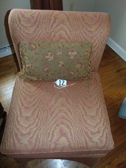 Modern Straight Back Upholstered Accent Chair - Local Pick Up Only