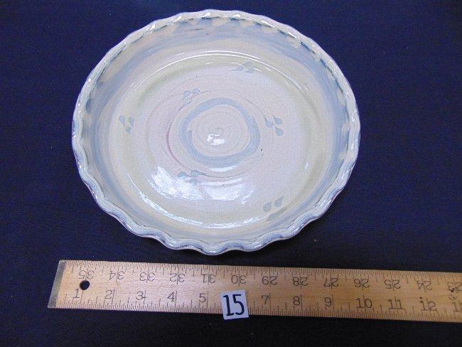 Pottery Quiche / Pie Plate Signed J. Enge & Mary Culbreth