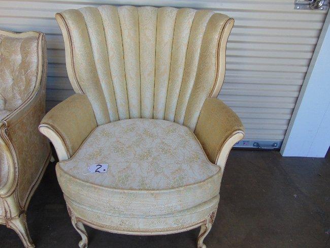 French Provincial His & Hers Parlor Chairs