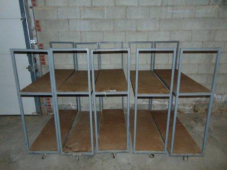 5 Rolling Steel Frame Carts (plant) Local Pick Up Only