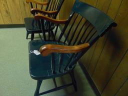 Matching Set Of Nichols & Son Solid Wood Windsor Style Chairs (local Pick Up Only)