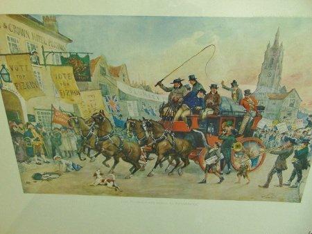 Vtg " The Pickwickians Arrive At Eatanswil " By Ludovici Print(local Pick Up Only)