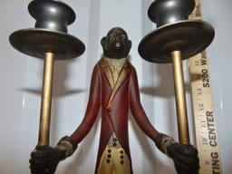 Solid Cast Brass Monkey Candle Holder