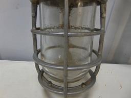 Vtg Crouse Hinds Explosion Proof Cage Glass Industrial Light