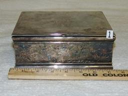 Vtg Circa 1920s Wilcox Silver Plate Jewelry Box