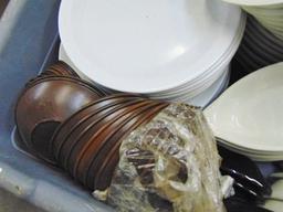 Tub Full Of Restaurant Dishes, Salad Bowls, Oval Dishes, Etc (local Pick Up Only )