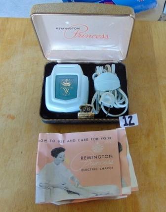 Never Used Vtg 1950s Remington Princess Electric Shaver W/ Box & Directions