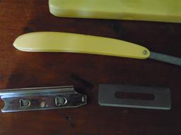 Antique ( Patented 1907 ) Durham Duplex Safety Straight Razor W/ Case &